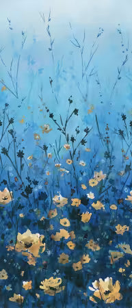 Peacock Reaching Floral
From Studio E
By Funny Girl
Behind Blue Eyes by Funny Girl Collection
100% Cotton
24" X 44/45" Panel 