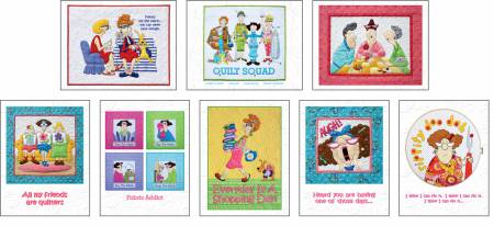 Quilt Note Cards  From Amy Bradley Designs  Quilt Note Cards is a package of 8 blank note cards with 8 yellow envelopes. There are 8 different designs in each package.