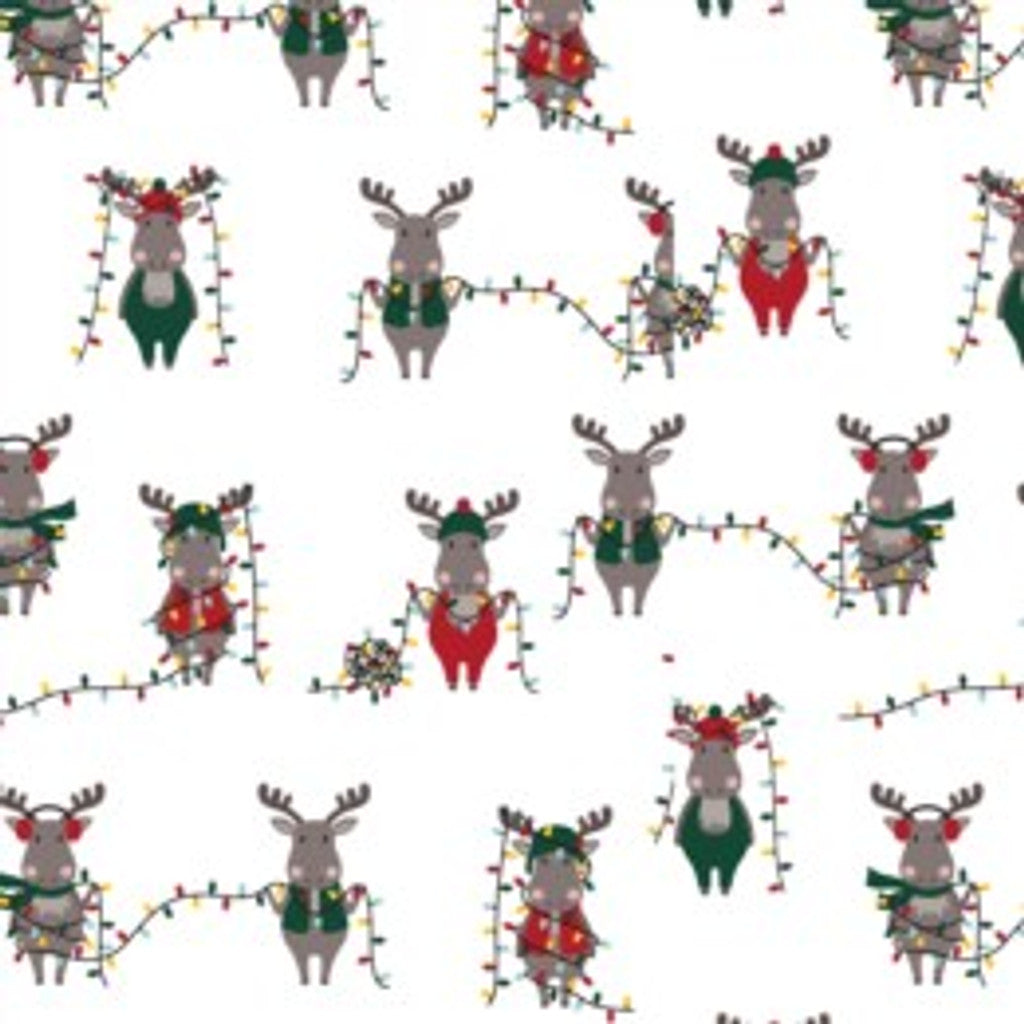 Moose Lights-White- Purely Canadian Eh?
From Robert Kaufman Inc,
For J.N. Harper
100% Cotton
43/44"