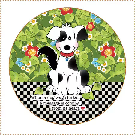 Fabric Panel 5 Inch Round Dog
From Jody Houghton Designs
By Jody Houghton 
Fabric art panel is perfect for appliqués, elements in quilted projects, base designs in fabric and rope bowls, or framed in a 5" embroidery hoop and embellished. 
Jody's original design.
Made of: 100% heavyweight Cotton 
Size: 5" diameter
Use: Pre-Printed Fabric Panel using permanent dyes. 