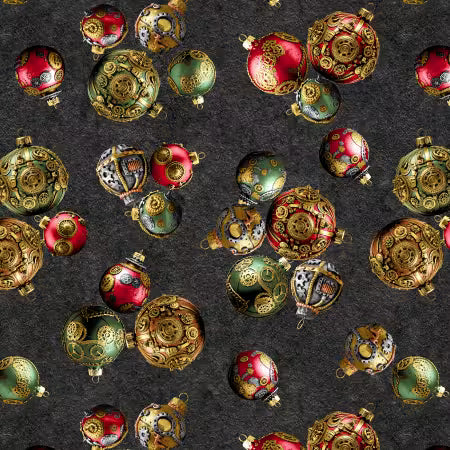 Black Steampunk Christmas Ornaments 8 Inch
From Blank Quilting
By Urban Essence
Gears & Garland Collection
100% Cotton
44/45"