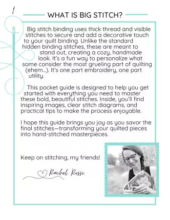 The Little Book of Big Stitch Binding
From: Rachel Rossi Design
Pages: 29
Publish Date: 05/16/2025
Size: 4-1/4in x 5-1/2in
Softcover