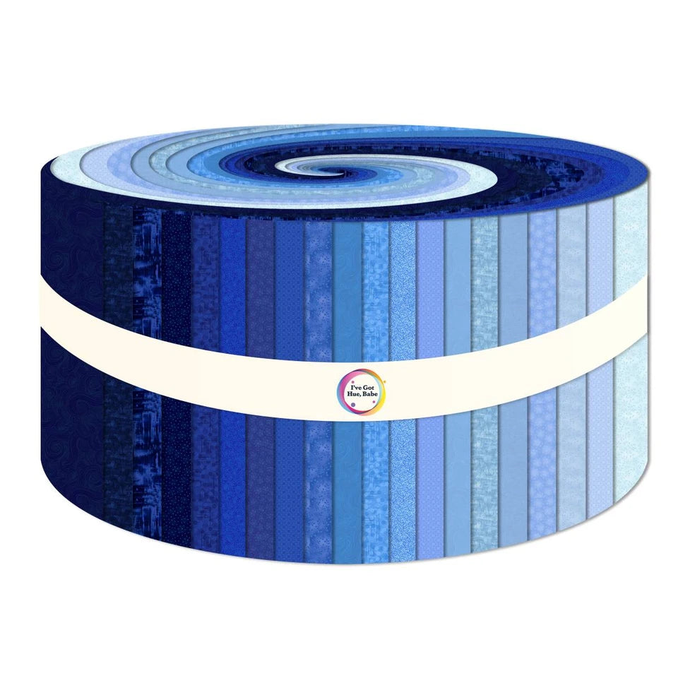 Blue Moon 2.5 Inch Strips 
From Blank Quilting
I've Got Hue, Babe Collection
40 Strips
100% Cotton