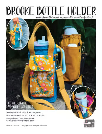 Brooke Bottle Holder Sewing Pattern
From Love You Sew
By Cristy Stuhldreher