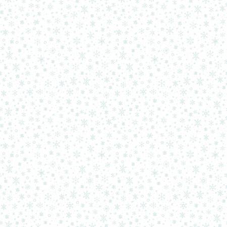 Ski Hill Snowflakes - White-From Riley Blake Designs-Ski Hill Collection by Corinne Wells-100% Cotton-44/45"