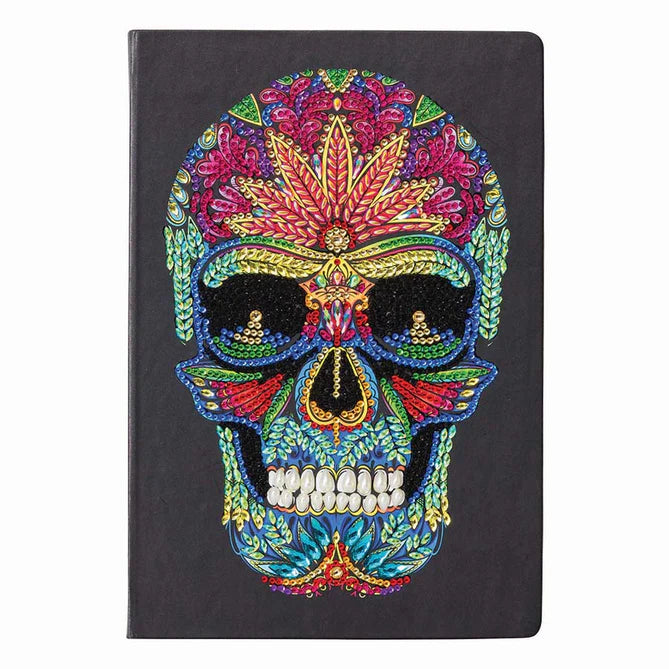 Skull Notebook Kit - Crystal Art-
Get ready to literally make your thoughts dazzle! Create a sparkling stationary cover with the Crystal Art Notebook Kit that comes complete with all the tools and 50 lined pages to record your notes. Give it as a brilliant gift, take it to school, or use as a journal. Approximately 2 to 3 hours assembly time. Notebook size is 6.9" x 10". Suitable for ages 8+. Partial crystal.