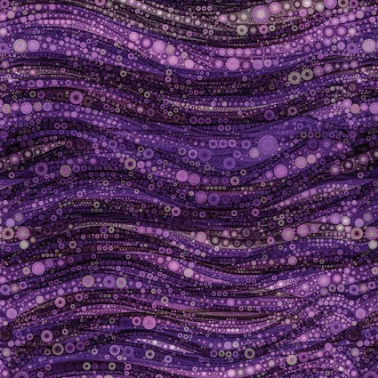 Purple Abstract Circles-From Camelot Fabrics-By Peggy Collins-Gigi in the Garden by Peggy Collins Collection-100% Cotton-43/44"