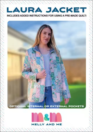 Laura Jacket Pattern
By Melly & Me
Introducing The Laura Jacket: a striking ladies' patchwork jacket pattern crafted with your unique style in mind.
Printed Paper Pattern
Finished Size: XS to XL
Final Product: Wearables
Paper Templates Included
Technique Used: Standard Machine Sewing
Skill Level: Confident Beginner
