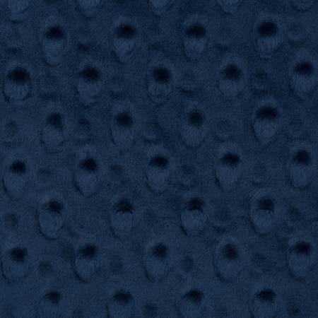 Navy Dimple Dot Cuddle Solid-From Shannon Fabrics Inc.-100% Polyester-58/60"-Larger view shown at approximately 100%