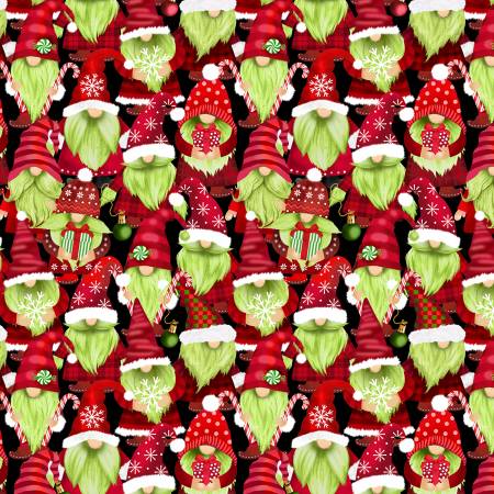 Grinchy Looking Gnomes-
From Timeless Treasures-
Holiday Favorites by TT Fabrics Collection - 100% Cotton - 44/45"