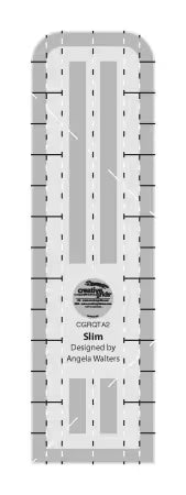 Creative Grids Machine Quilting Tool Slim
From Creative Grids USA
By Angela Walters
Slim is perfect for stitching in the ditch, crosshatching, parallel lines, geometric patterns, border designs and so much more. 
· Made in the USA with high quality acrylic and precision measurements ensuring accuracy for your quilting, sewing, patchwork, and crafting projects.
Total Size: 2in x 7in