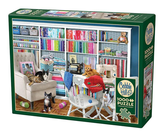 Sewing Room Puzzle - 1000 PC - Random Cut
From Cobble Hill
Finished Size 26.625 x 19.25"