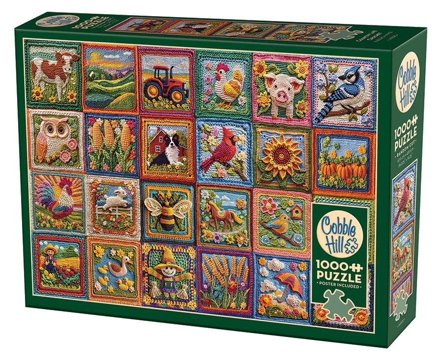 Country Life Crochet Puzzle - 1000 PC
From Cobble Hill
Finished Size: 26.625 Inches x 19.25 Inches