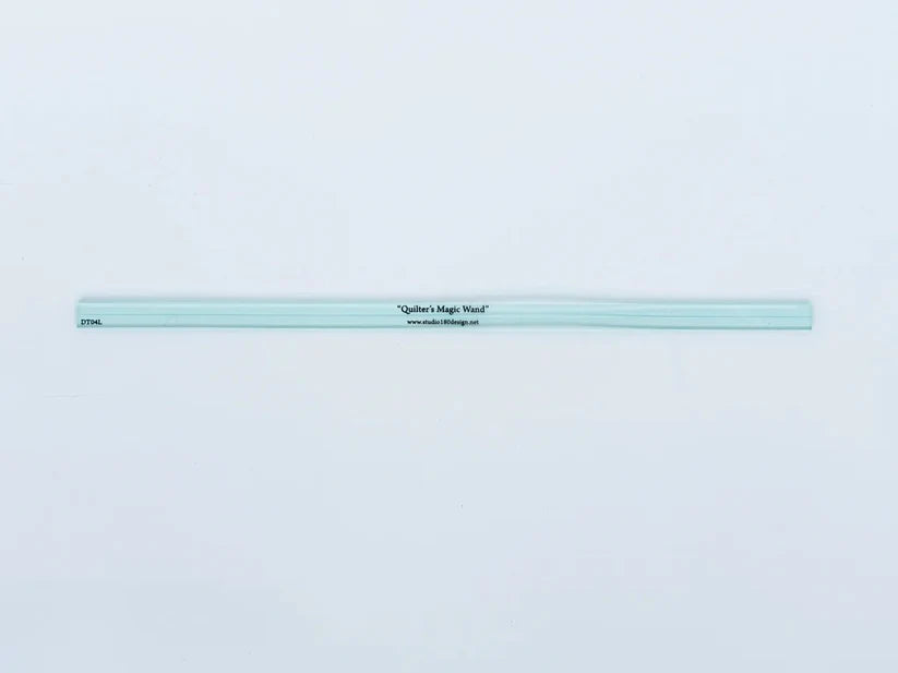 Quilter's Magic Wand - Long
Ruler size ½” x 14½”
Used with Tucker Trimmer Wing Clipper tools
Colour: Seafoam