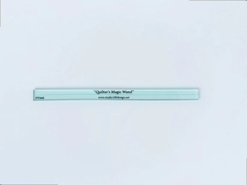 Quilter's Magic Wand - Short
Ruler size ½” x 7½”
Used with Tucker Trimmer &Wing Clipper tools
Colour: Seafoam
