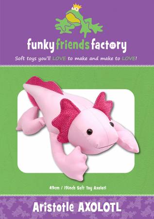 Aristotle Axolotl Pattern-From Funky Friends Factory-Finished Size: 19" Exclucing Tail!