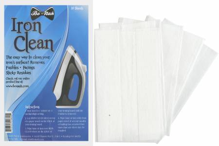 Iron Cleaner Cloths
The easy way to clean your iron’s surface! IRON CLEAN Your Secret Weapon for Removing: • Fusible, Facings, Sticky Residues . Just wipe your hot iron over the cleaning cloth with a paper towel or rag underneath. The more you wipe the more your remove, Fast, easy, no unpleasant smell. Each cloth is reusable several times. You get 10 reusable cleaning clothes per package. Use: Ironing Cleaning Cloths
Included: 10 Sheets