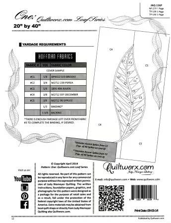 One - Quiltworx Leaf Series
From Quiltworx - Judy Niemeyer Quilting By Judy Niemeyer
Foundation Paper Piecing