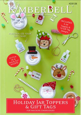Holiday Jar Toppers & Gift Tags For Machine Embroidery