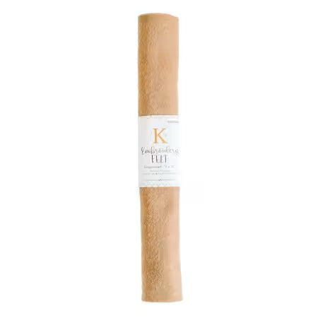 Embroidery Felt - Gingerbread
From  Kimberbell
Embroidery felt is ideal for Quilted Stockings, applique, embellishments, and advent calendars!
Colour: Gingerbread
Made of: Felt
Size: 12in x 18in
Use: Embroidery Felt