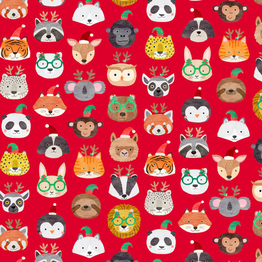Merry Menagerie - Red From Dashwood Studio 100% Cotton 43/44"