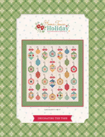 Decorating the Tree Quilt Pattern
From Riley Blake Designs
The Decorating the Tree Quilt Pattern by Lori Holt of Bee in My Bonnet features pieced ornaments and is traditionally pieced.
Finished size is 80 1/2" x 86 1/2".