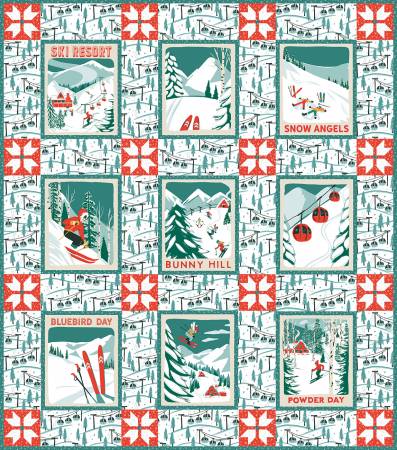 Ski Trip Quilt Kit-Pattern by Frannie B Quilt Company-Fabric From Riley Blake Designs-Ski Hill by Corinne Wells Collection-Kit contains pattern, all fabric to make quilt top and binding. Finished size 55 1/2" x 63"
Batting and backing sold separate.