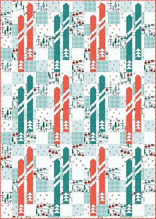 Skis Quilt Kit-Pattern by Frannie B Quilt Company-Fabric From Riley Blake Designs-Ski Hill Collection by Corinne Wells-Kit contains pattern, all fabric to make quilt top and binding.
Finished size 52 1/2" x 73 1/2"
Batting and backing sold separate.