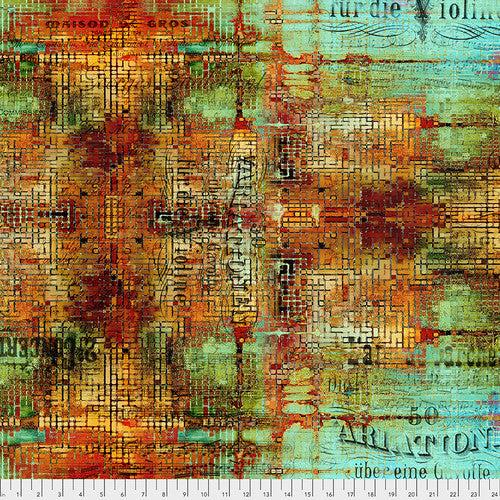 Abandoned-Rusted Patina-Pantina-By Tim Holtz - Electic Elements-From FreeSpirit Fabrics-100% Cotton-44"