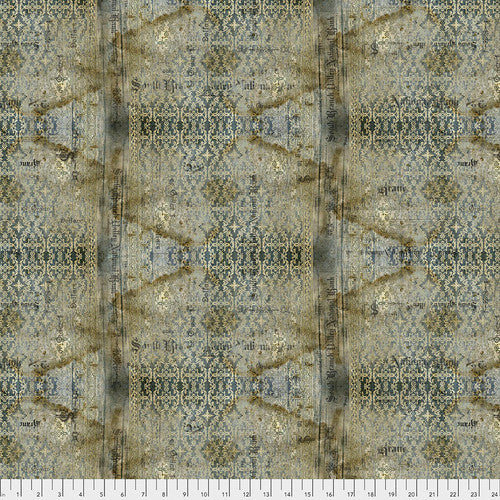 Abandoned - Stained Damask - Neutral-By Tim Holtz Electic Elements-From FreeSpirit Fabrics-100% Cotton-44"