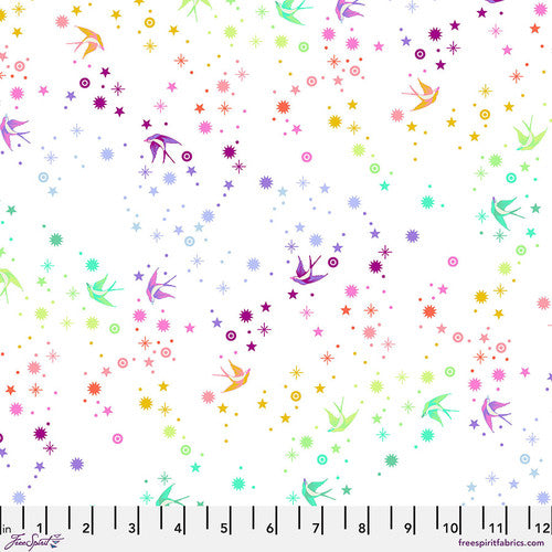 Tula's True Colors - Fairy Dust - White-By Tula Pink-From FreeSpirit Fabrics-100% Cotton-44"