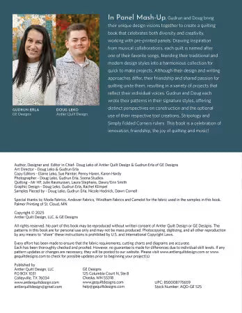 Panel Mash-Up
From: G. E. Designs
By Doug Leko and Erla Gudrun of G.E. Designs
Pages: 96
Publish Date: September 1, 2025
Size: 8-1/2in x 11in
Softcover Wire-O Binding