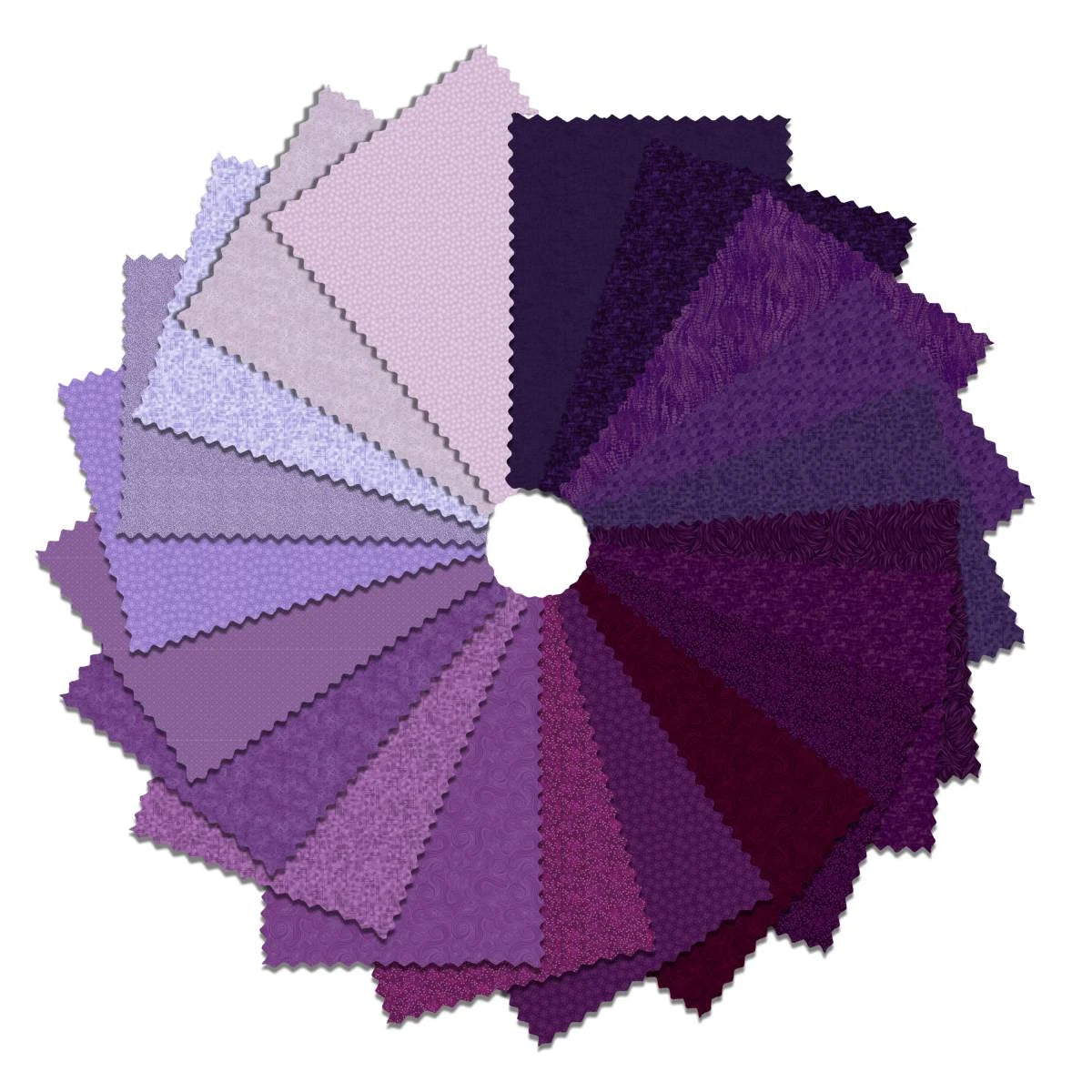 Purple Rain 10 Inch Squares
From Blank Quilting
I've Got Hue, Babe Collection
10 Inch Squares - 42 pieces
100% Cotton
