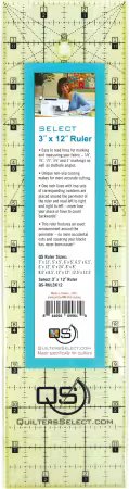 Non-Slip Ruler 3in x 12in-From Quilter's Select