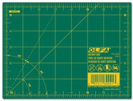 Olfa Self Healing Cutting Mat with Grid - 6 Inch x 8 Inch.