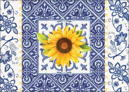Indigo Sunflower Note Cards-From It Takes Two-Made of Paper-Size: 3in x 5in-Use: Cards-Includes: 10 cards and envelopes