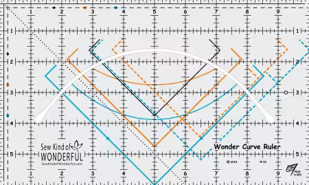 Wonder Curve Ruler by Sew Kind of Wonderful. A requirement for the Park Place quilt pattern and others  by Sew Kind of Wonderful.
