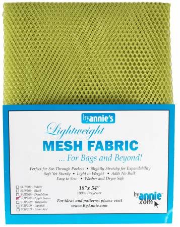 Mesh - Lightweight - Apple Green - 18" x 54" From Annie  100% Polyester