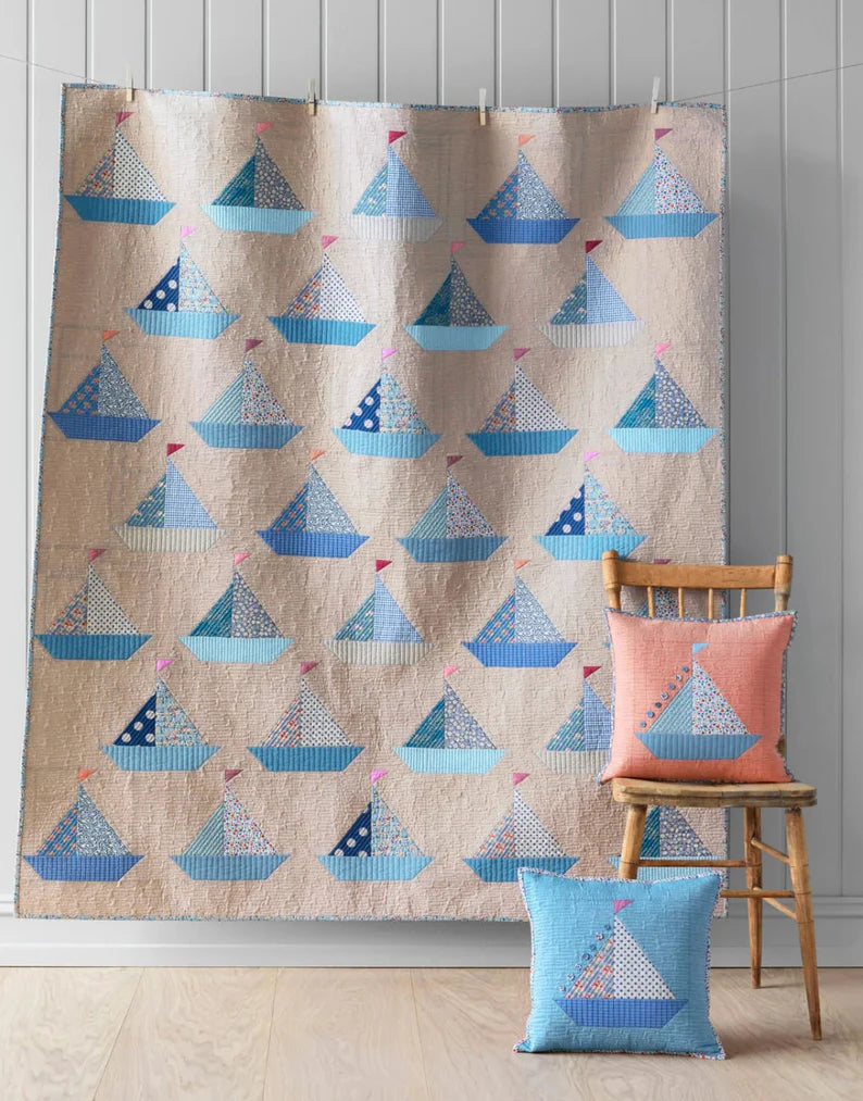 Tilda-Creating Memories-Summer Sailboat Quilt Kit-100% Cotton-58" x 68"