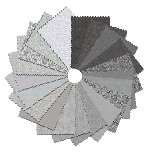 Silver Spoon 10 Inch Squares
From Blank Quilting
 I've Got Hue, Babe Collection
10 Inch Squares - 42 pieces
100% Cotton