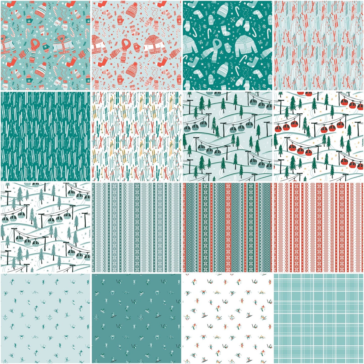 Ski Hill 10 Inch Squares - 42 PC-
Fabric From Riley Blake Designs-Ski Hill Collection by Corinne Wells 