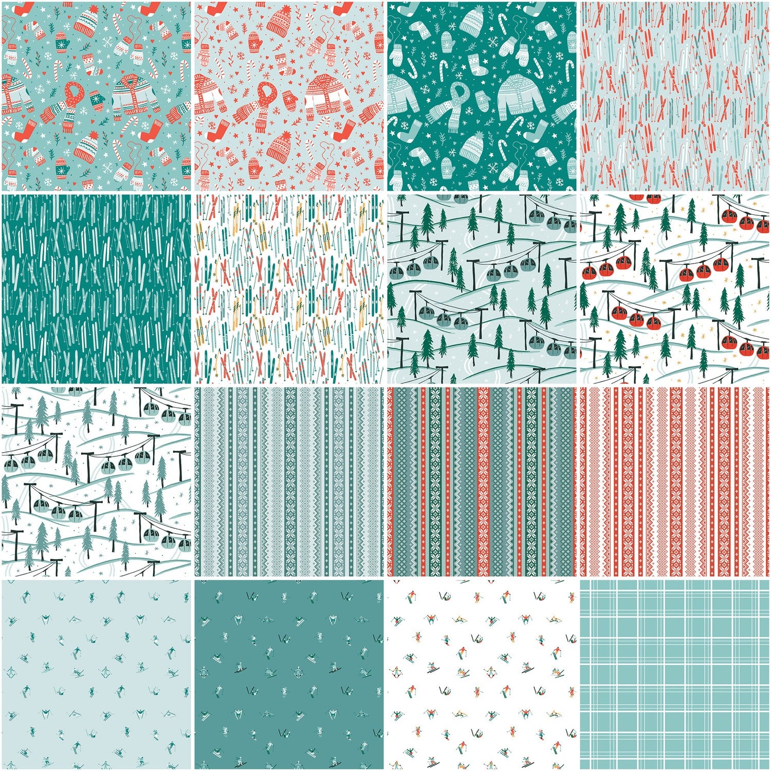 Ski Hill 10 Inch Squares - 42 PC-
Fabric From Riley Blake Designs-Ski Hill Collection by Corinne Wells 