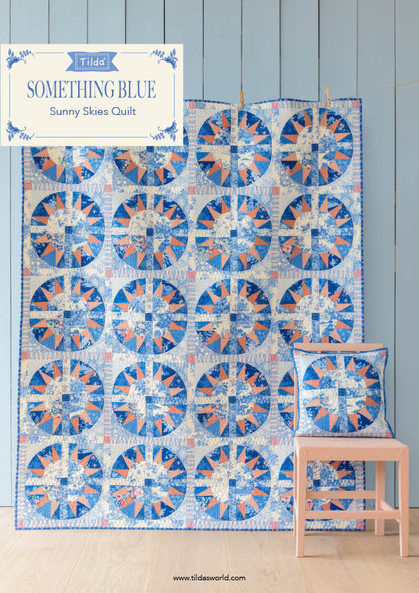 Sunny Sky Quilt Kit With Backing - Something Blue Collection - Tilda