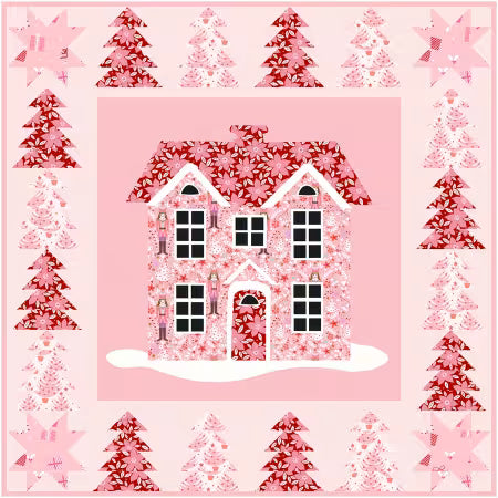 Sugar Plum Palace Pattern
From Coach House Designs
Printed Paper Pattern
Finished Size: 48inx 48in
Final Product: Wall Hanging
Paper Templates Included
Technique Used: Applique / Standard Machine Sewing
Skill Level: Intermediate