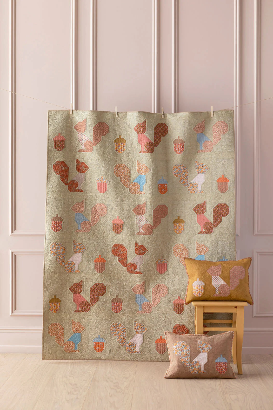 Creating Memories- Autumn - Squirrel Quilt, From Tilda, 
100% Cotton, Finished size: 58¾" x 71½"