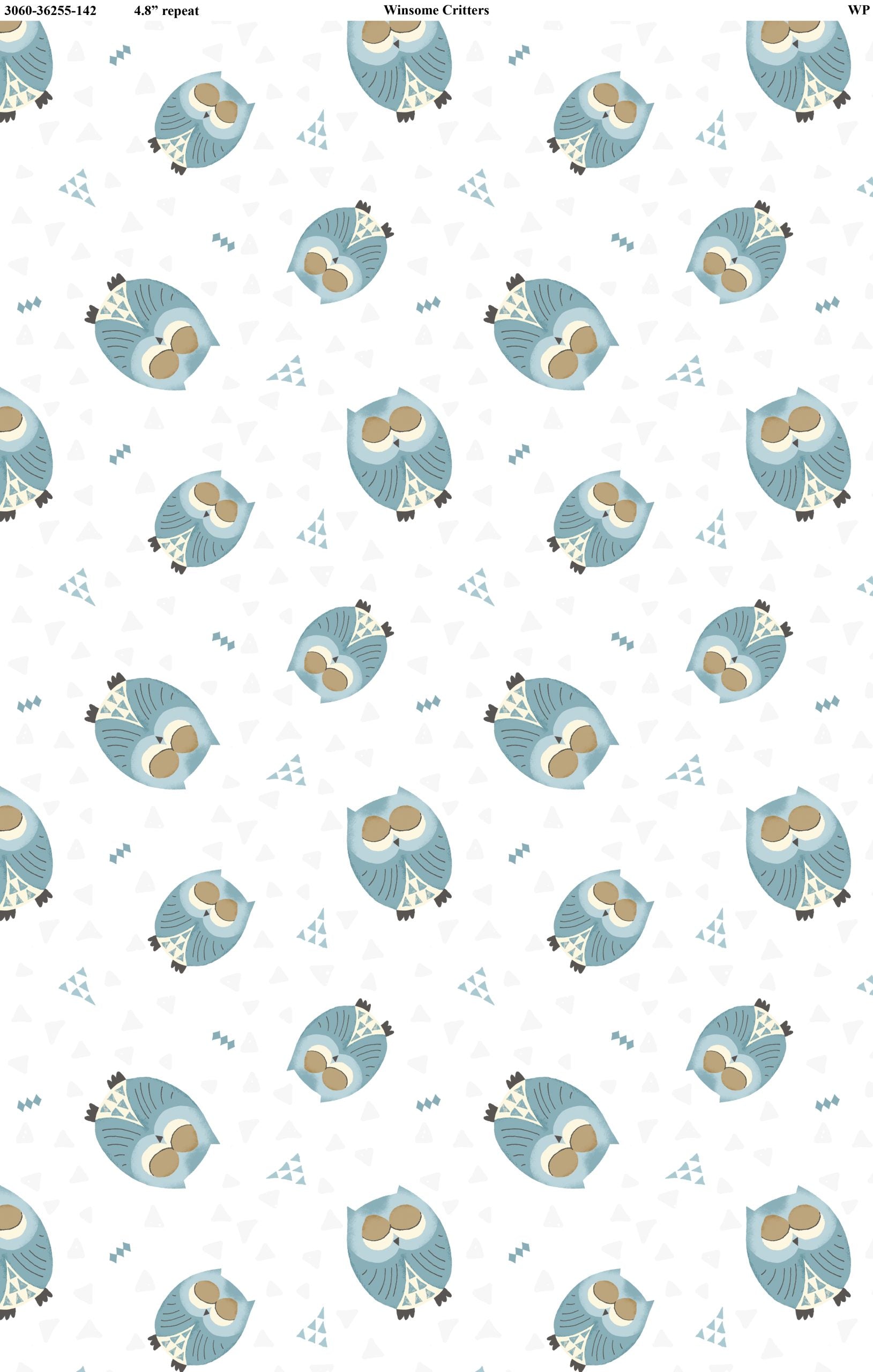 Winsome Critters Owl Toss White-
From Wilmington Prints-By Deane Beesley-100% Cotton-43/44"