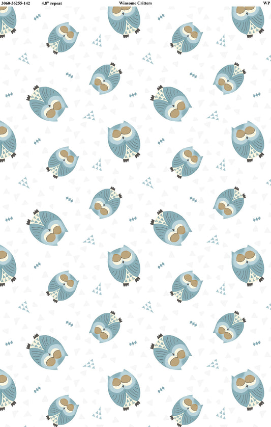 Winsome Critters Owl Toss White-
From Wilmington Prints-By Deane Beesley-100% Cotton-43/44"