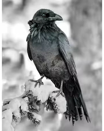 Raven Call Of The Wild Fabric Panel