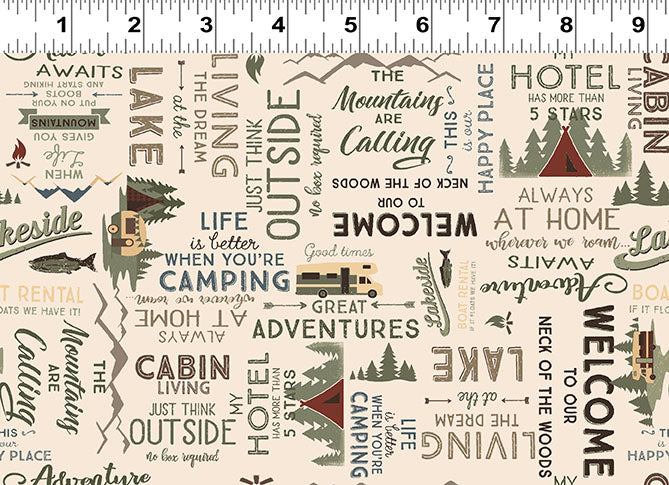 Living the Dream Flannel - Light Khaki Words
From Clothworks
BY Dan DiPaolo
100% Cotton Flannel
43.44"