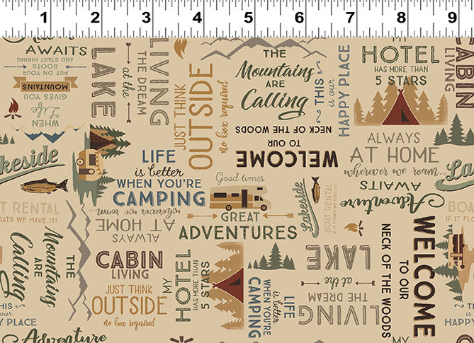 Living the Dream Flannel - Caramel Words
From Clothworks
By Dan DiPaolo
100% Cotton Flannel
43.44"